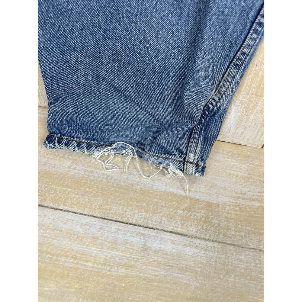 Levi Strauss 505 Regular Fit Mens Jeans 38x32 Med Wash Blue Denim Straight Leg